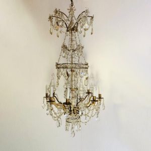 Maison Baccarat vers 1890 - Lustre en Bronze